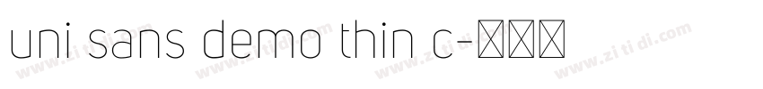 uni sans demo thin c字体转换